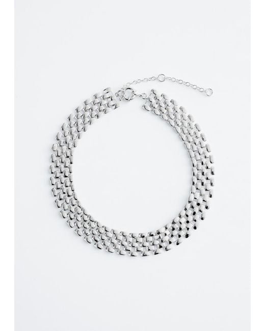 & Other Stories White Chain Choker Necklace