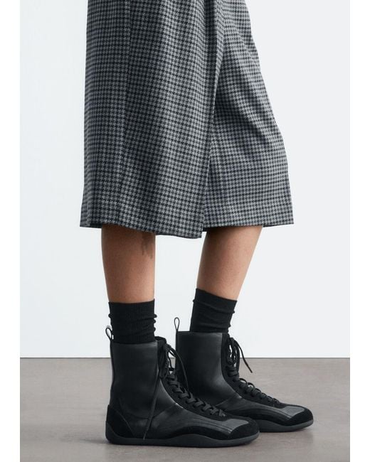 & Other Stories Black Lace-Up Ankle Boots