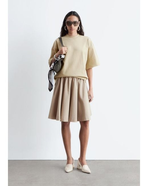 & Other Stories Natural Oversized Cotton T-Shirt