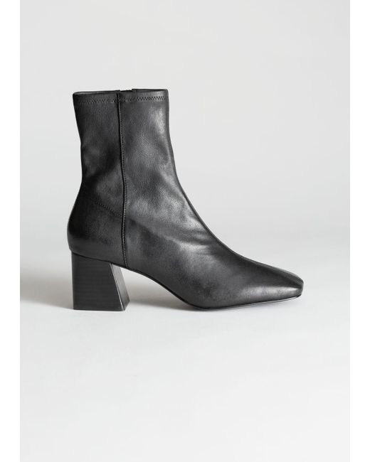 square leather boots