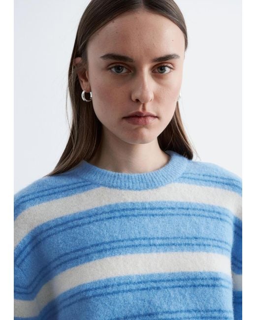 & Other Stories Blue Alpaca-Blend Jumper