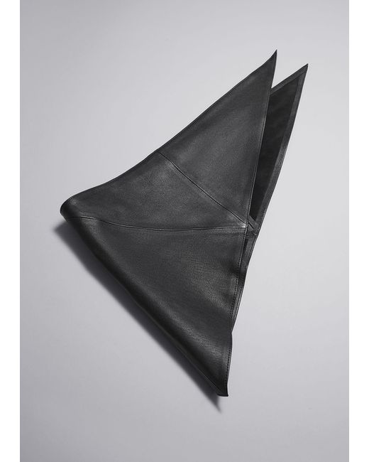 & Other Stories Black Leather Scarf