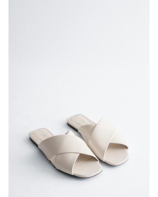 & Other Stories Gray Crossover Sandals