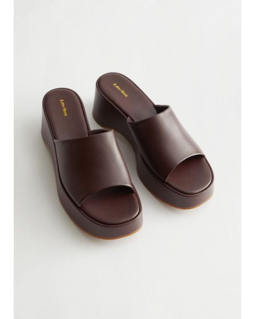 & Other Stories Platform Sandals in Brown | Lyst