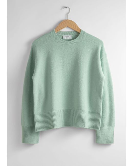 & Other Stories Blue Relaxed Knit Jumper