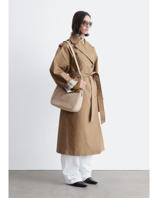 & Other Stories White Belted Trench Coat