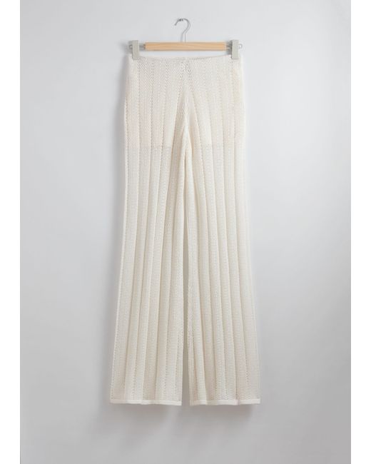 & Other Stories White Knitted Trousers