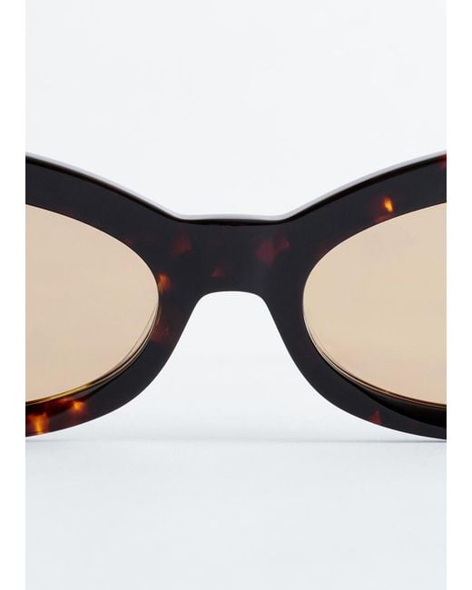 & Other Stories Black Oval Cat-Eye Sunglasses