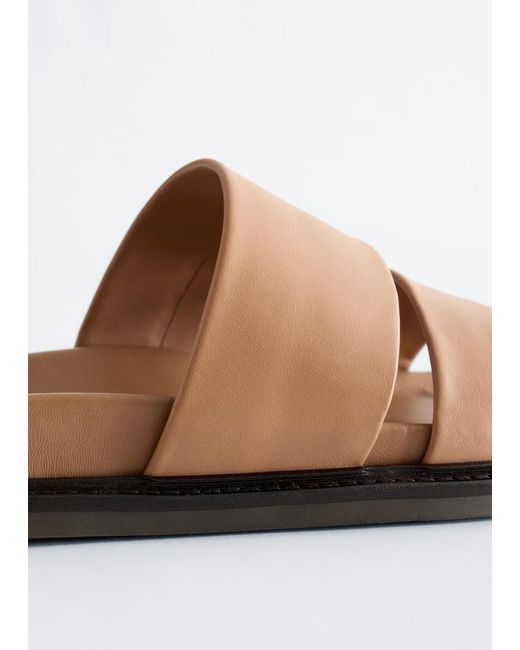 & Other Stories White Leather Sandals