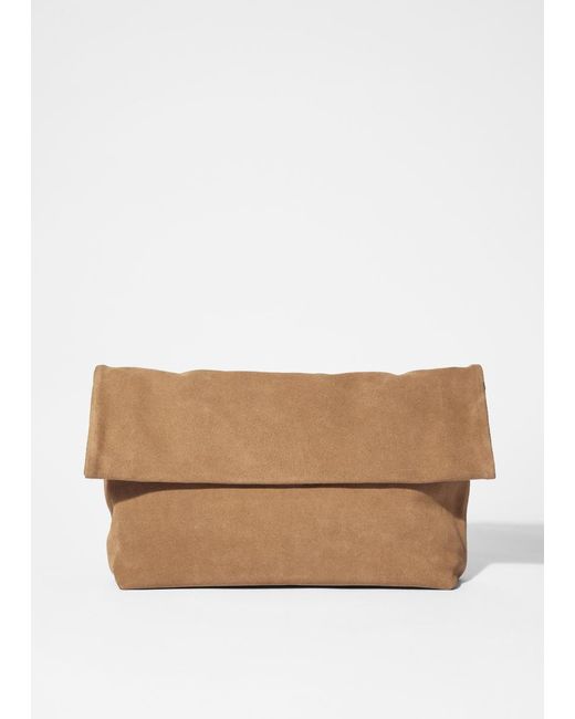 & Other Stories Natural Folded Clutch