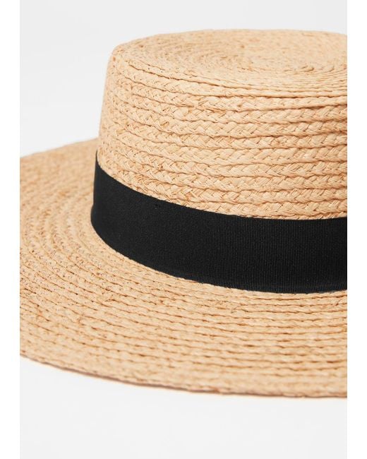 & Other Stories White Grosgrain-Trimmed Raffia Straw Hat