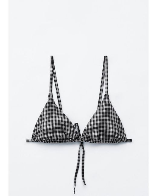 & Other Stories Black Triangle Bikini Top