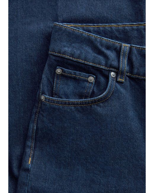 & Other Stories Blue Cropped Barrel-leg Jeans