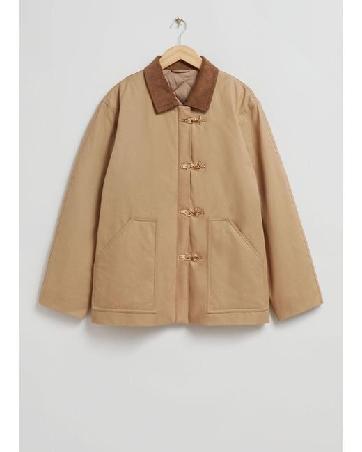 & Other Stories Natural Loose Duffle Jacket