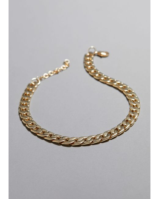 & Other Stories Metallic Chunky Chain Necklace