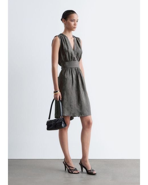 & Other Stories White Jacquard Mini Dress