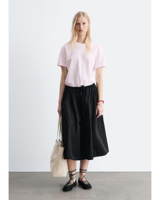 & Other Stories White Cotton Crew-Neck T-Shirt