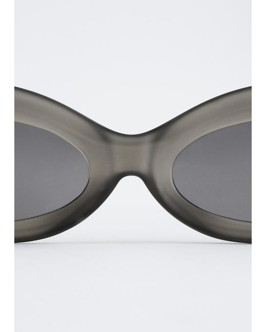 & Other Stories Brown Sculpted Oval Sunglasses