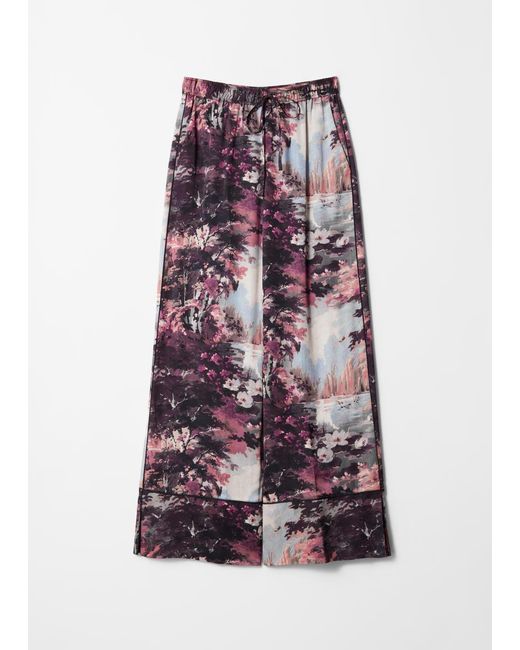 & Other Stories Red Drawstring Pyjama-Style Trousers