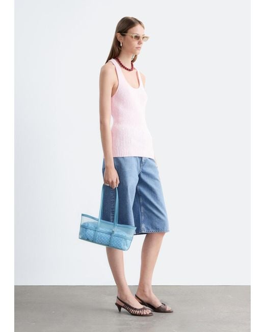 & Other Stories White Cotton Racerback Top