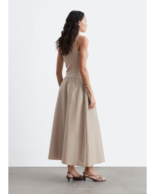 & Other Stories Natural Tank Midi Dress