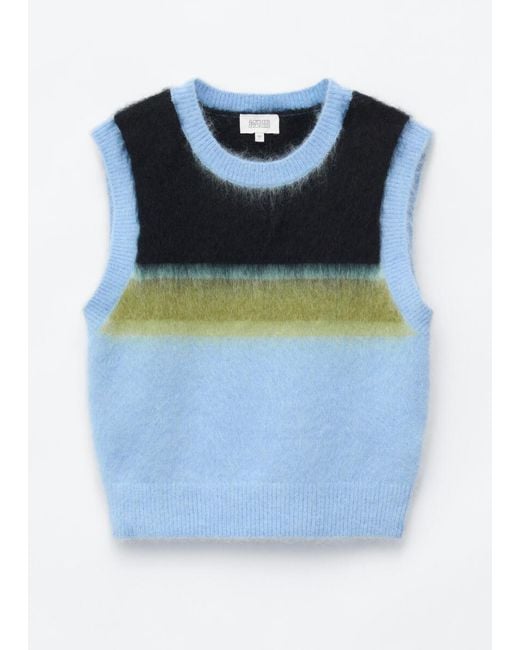 & Other Stories Blue Knitted Mohair-Blend Vest