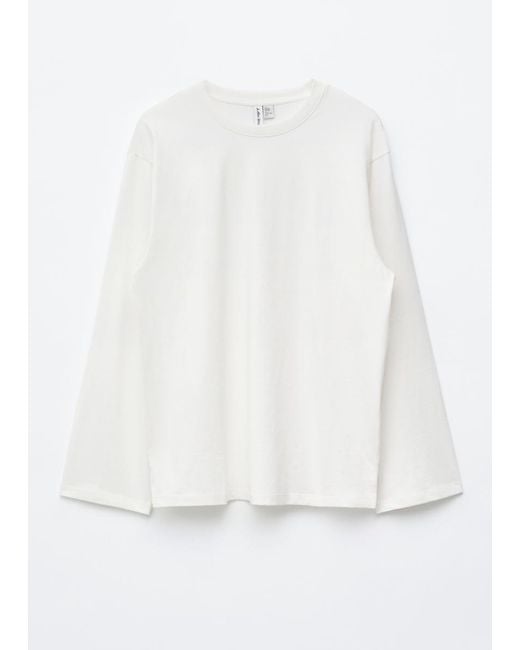 & Other Stories White Long-Sleeve Jersey Top