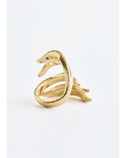 & Other Stories White Multi Wire Rhinestone Ring