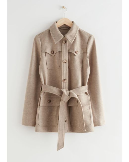 belted safari jacket