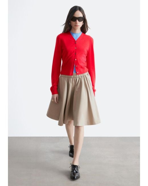 & Other Stories Flared Knee-Length Skirt
