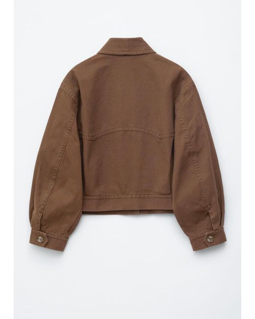 & Other Stories Brown Cotton Utility Jacket