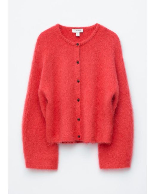 & Other Stories Red Brushed Mohair-Blend Cardigan