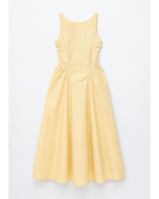 & Other Stories White Tie-Back Midi Dress