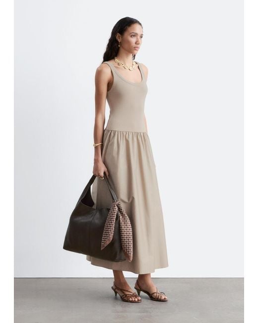 & Other Stories Natural Tank Midi Dress
