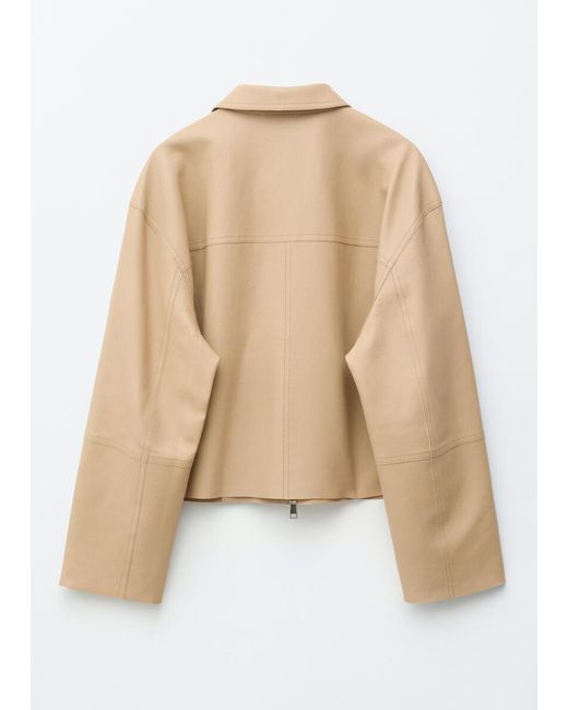 & Other Stories Natural Relaxed Leather Jacket
