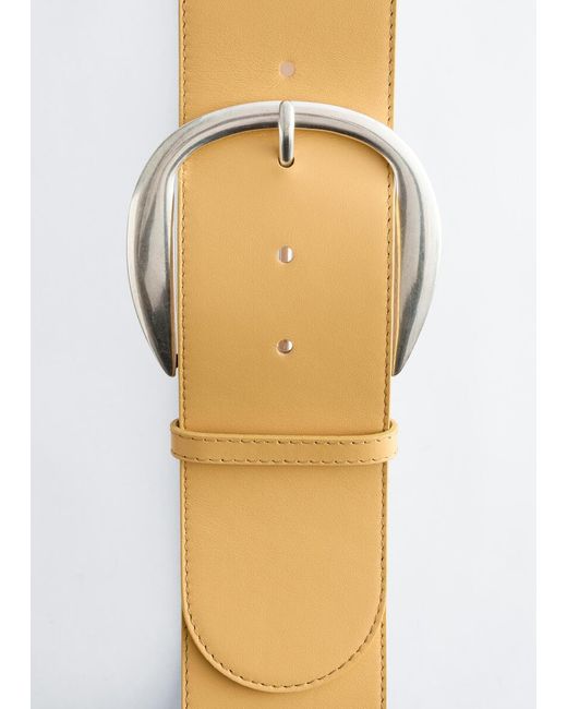 & Other Stories White Wide Leather Belt