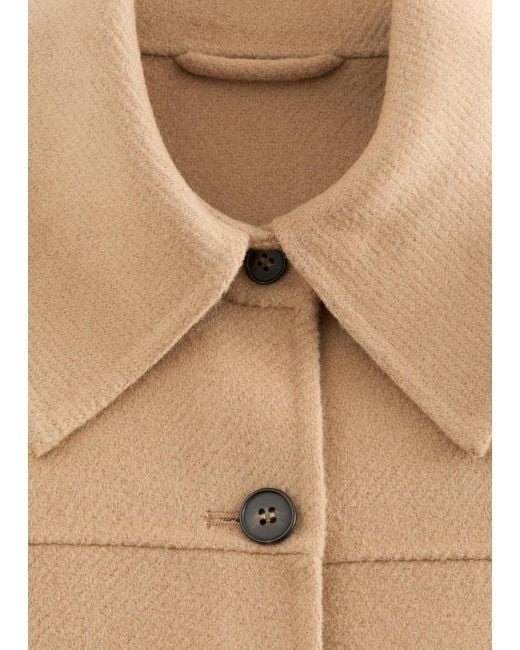 & Other Stories White Tapered Wool Jacket