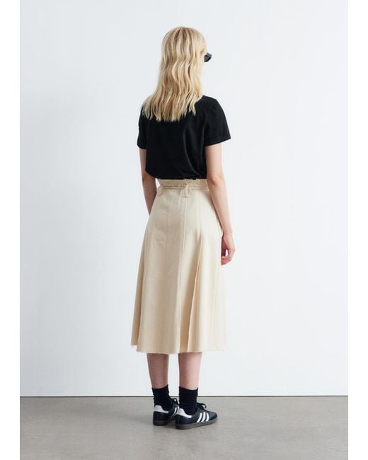 & Other Stories Black Lace Embroidery T-Shirt