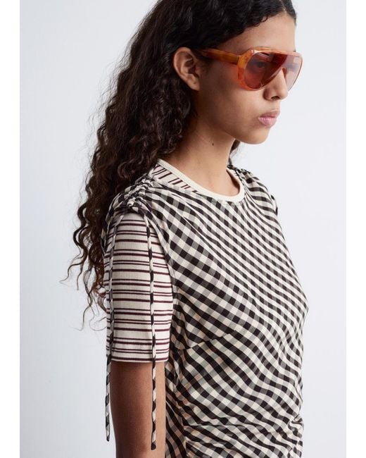& Other Stories White Asymmetric Boatneck Midi Dress