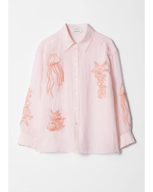 Chemise En Ramie Brodée & Other Stories en coloris Pink