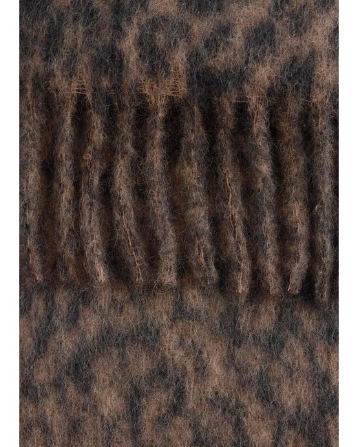 & Other Stories Gray Mohair-Blend Fringed Scarf