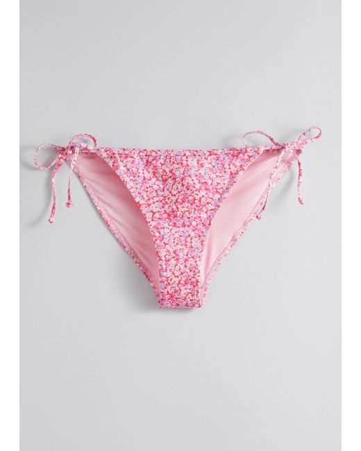 & Other Stories Pink Bow-detailed Bikini Briefs