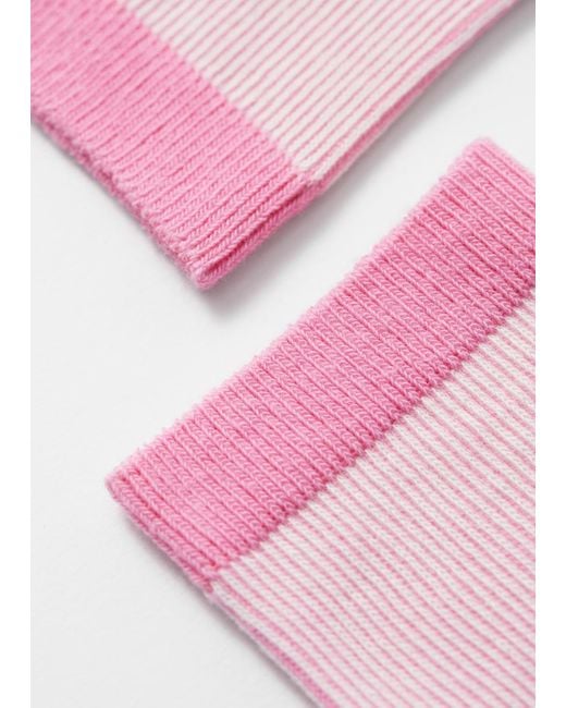 & Other Stories Pink Striped Socks
