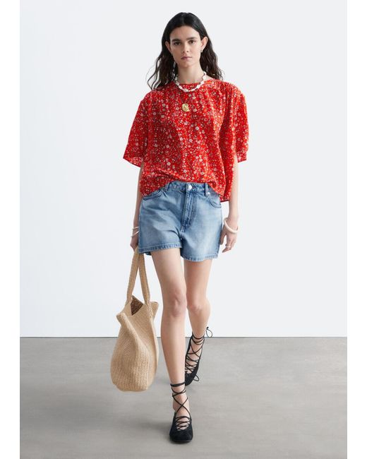 & Other Stories Gathered Crepe Blouse
