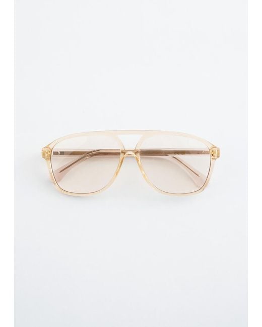 & Other Stories Brown Oversized Aviator Sunglasses