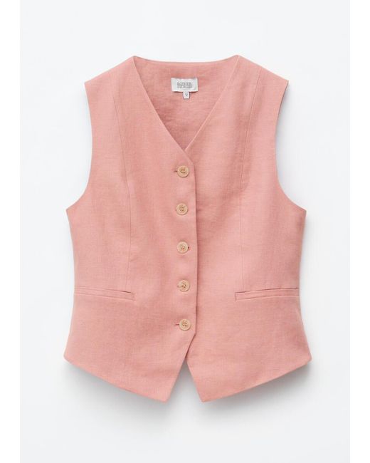 & Other Stories Pink Linen Waistcoat