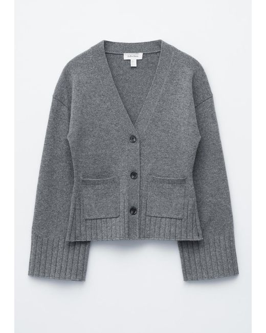 & Other Stories Gray Tapered Knit Cardigan