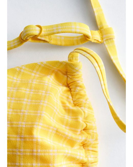 & Other Stories Natural Triangle Bikini Top