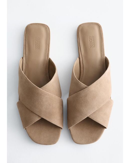 & Other Stories Natural Crossover Sandals