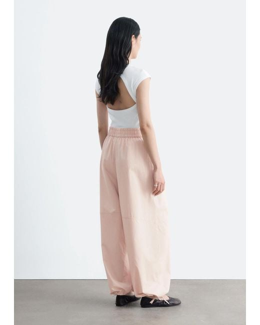 & Other Stories White Cotton Balloon Trousersf